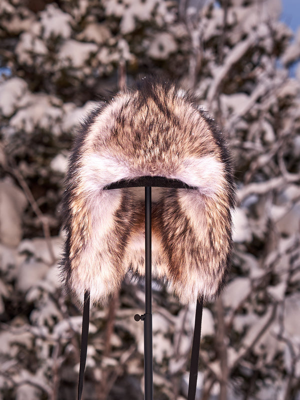 Wolf Fur Trapper Hat