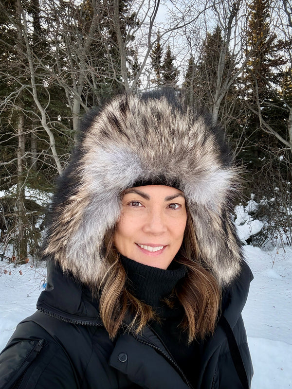 Wolf Fur Trapper Hat