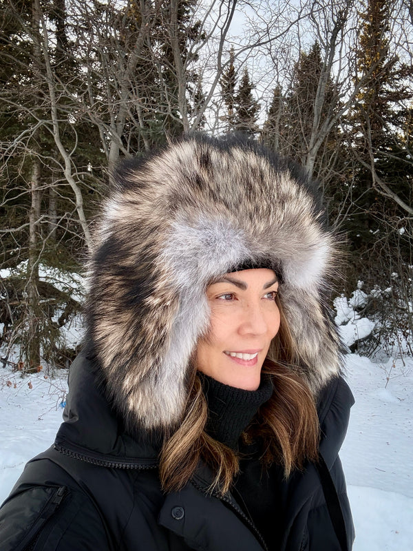 Wolf Fur Trapper Hat